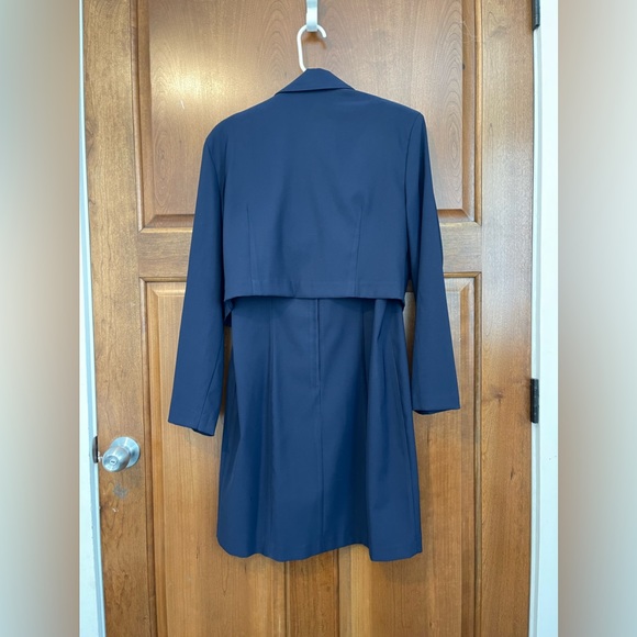 Vintage 1980s Dawn Joy 2 Piece Set Knee Length Navy Blue Size Medium - Picture 2 of 13